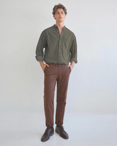 Pantalón Tech Clásico Café MAGO Cierres