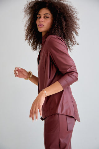 Camisa Formal Tech Thermo Café RELÚCIDO