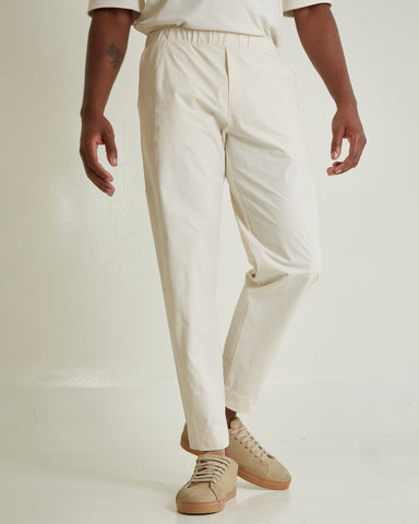 Pantalón Blanco Hueso Peso Pluma Para Hombre VERANIEGO